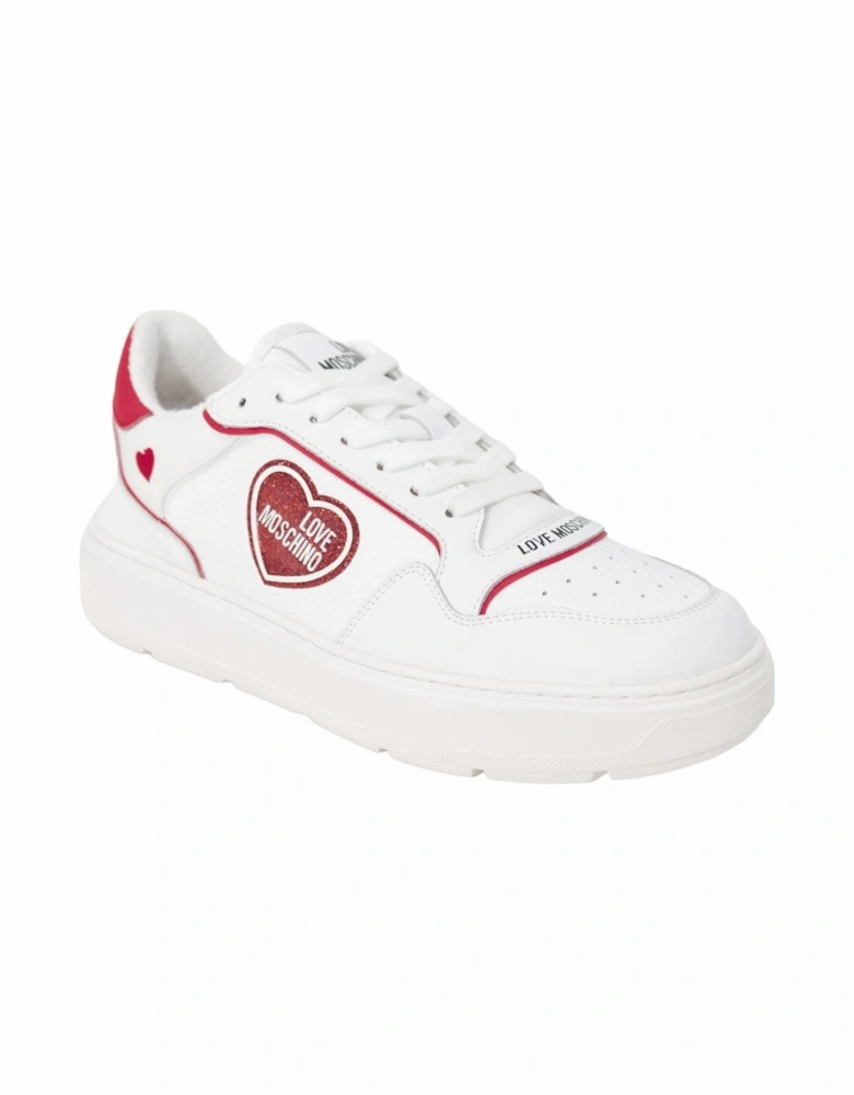 LowTop Sneakers Heart Patch Women - Red