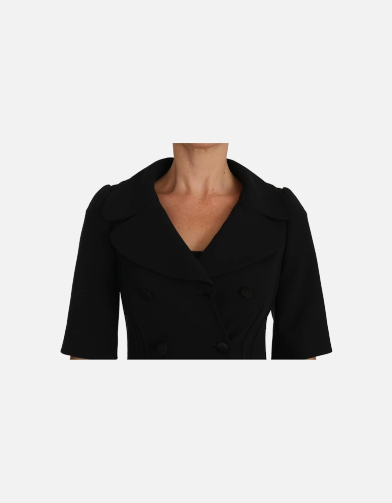 Dolce Gabbana Cropped Jacket Black Short Sleeves Women Jackets