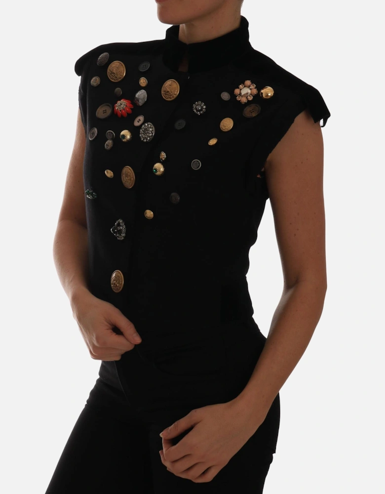 Dolce Gabbana ButtonEmbellished Top Women - Black Jackets