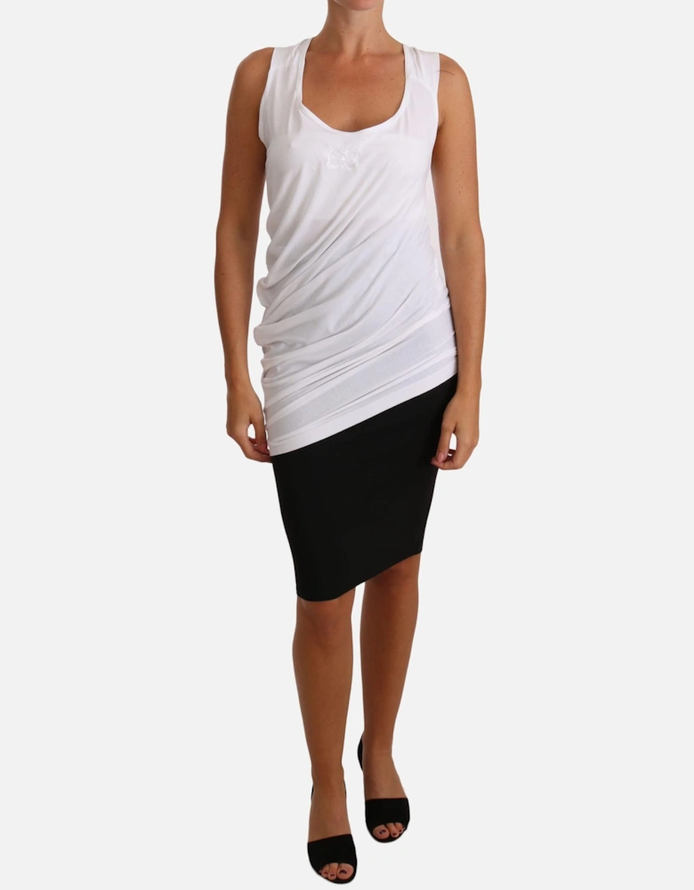 Draped Tank Top TSH2503 Women - White T-Shirts
