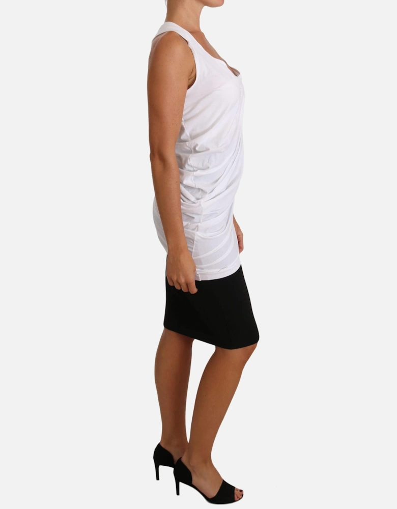 Draped Tank Top TSH2503 Women - White T-Shirts