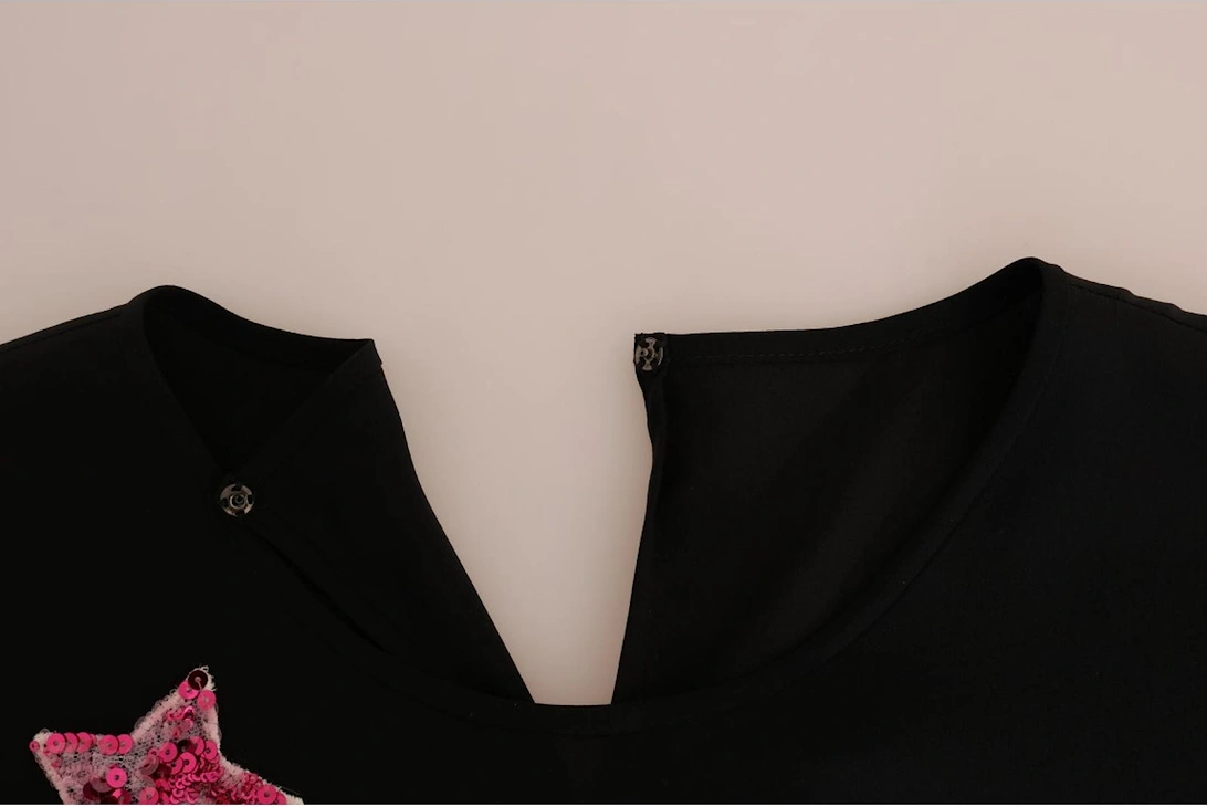 Dolce Gabbana TSH1742 Embellished Top Women - Black T-Shirts