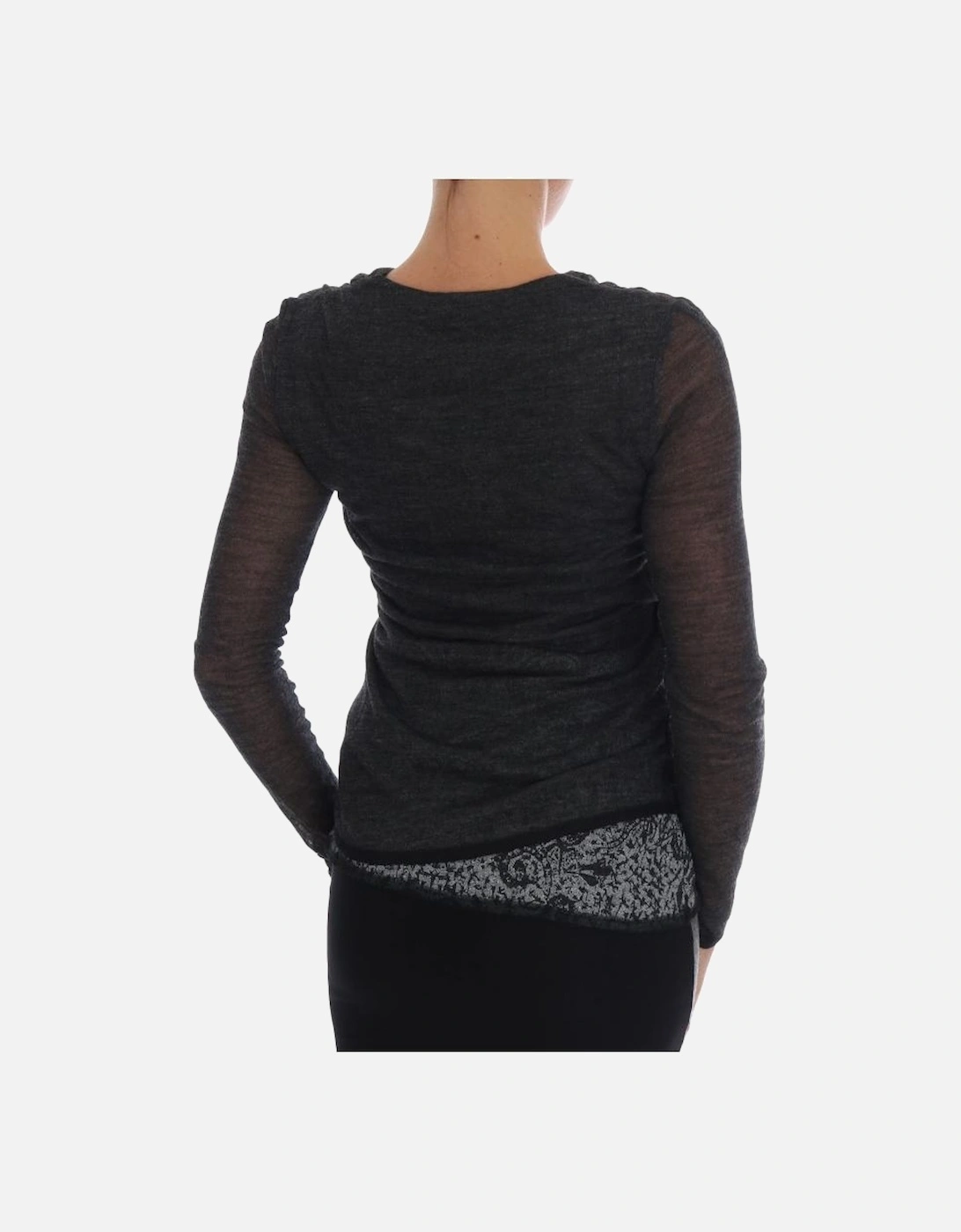 Wrap Knit Top TSH1553 Women - Gray T-Shirts