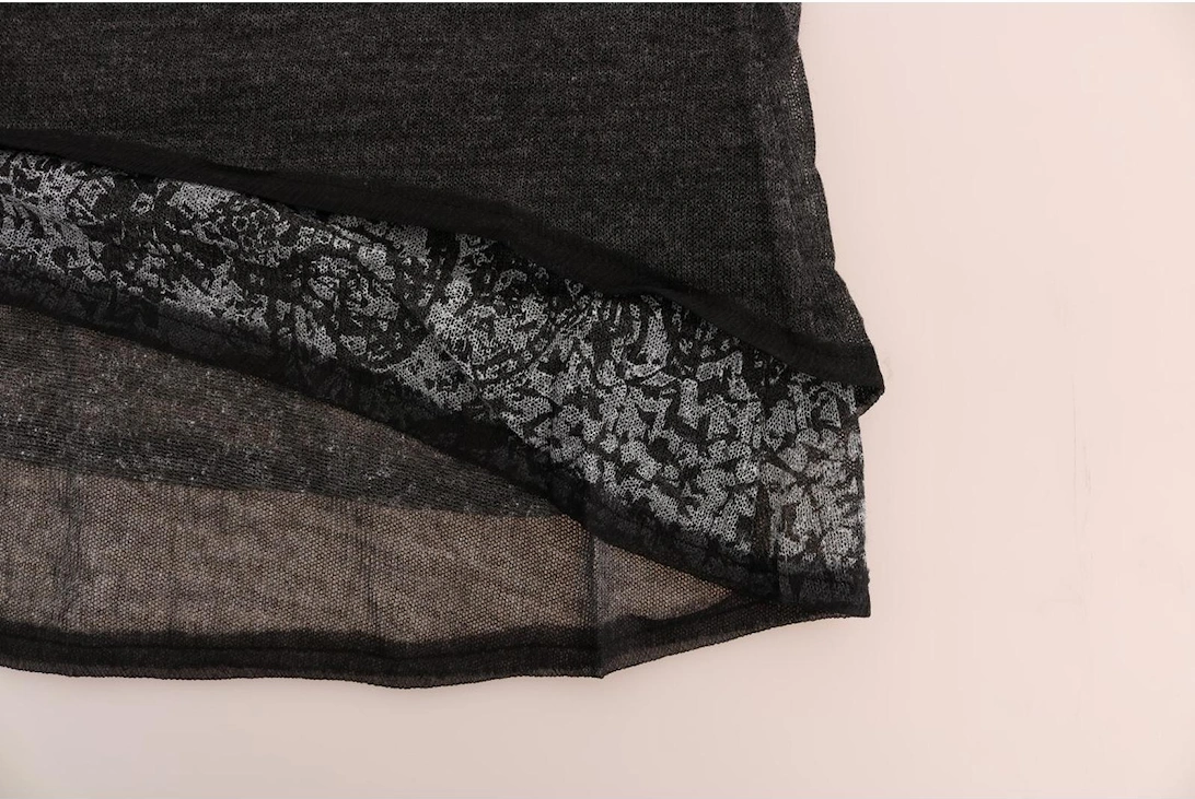 Wrap Knit Top TSH1553 Women - Gray T-Shirts