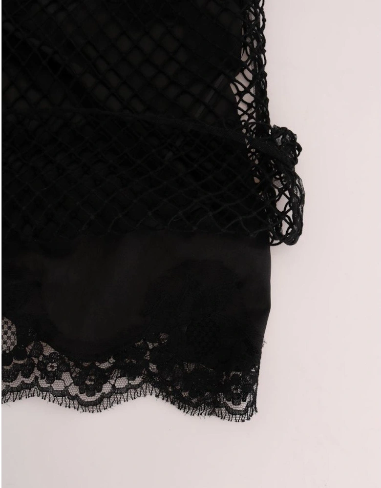 Mesh Tank Top TSH1412 Women - Black T-Shirts