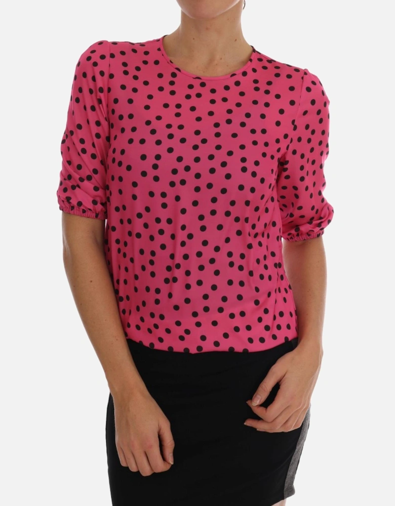 Dolce Gabbana TSH1639 Polka Dot Blouse Women - Pink T-Shirts