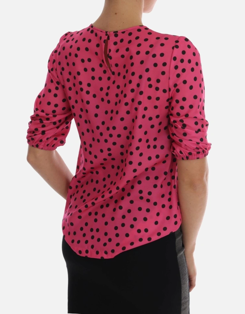 Dolce Gabbana TSH1639 Polka Dot Blouse Women - Pink T-Shirts