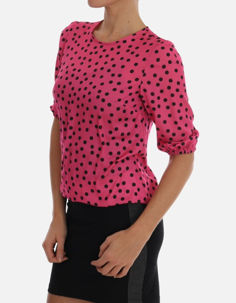 Dolce Gabbana TSH1639 Polka Dot Blouse Women - Pink T-Shirts