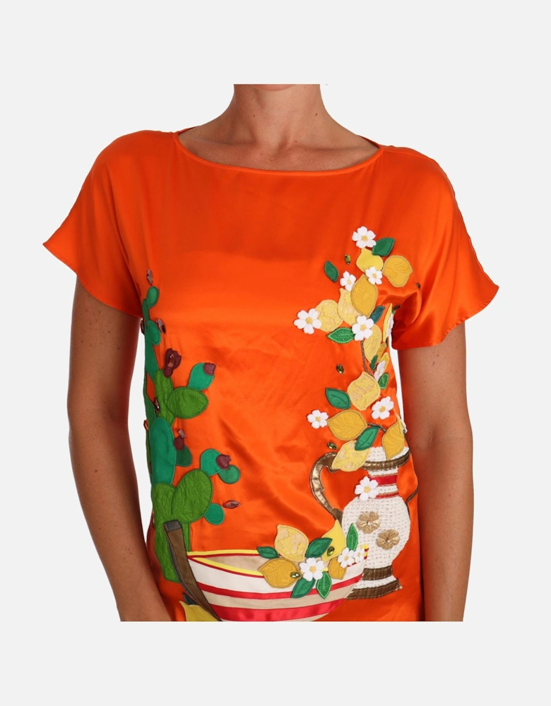 Lemon print top TSH2381 Women - Orange T-Shirts