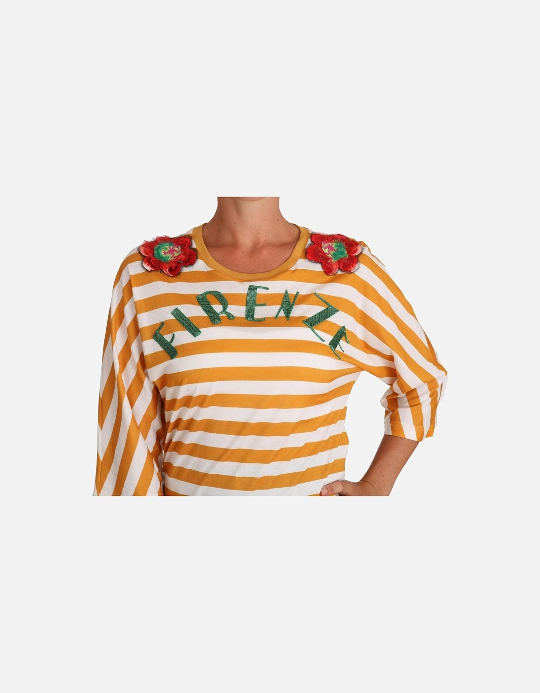 Firenze Top TSH2382 34 sleeve Women - Orange T-Shirts