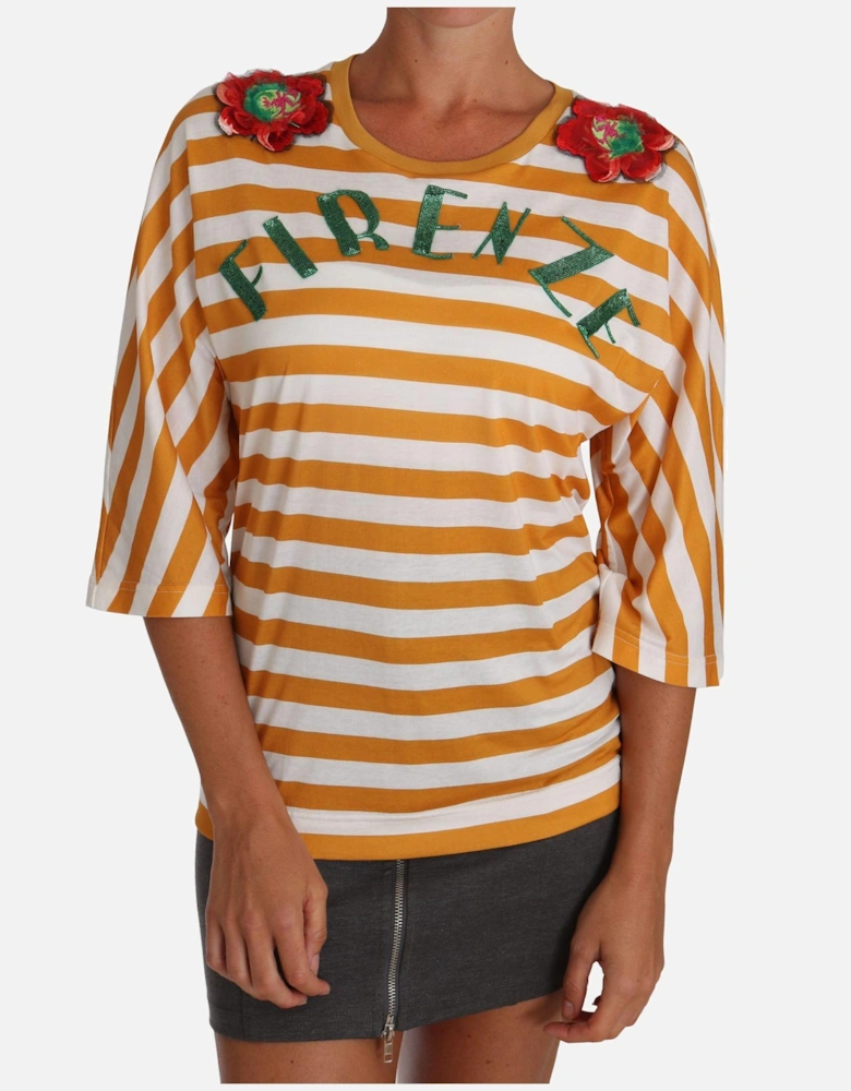 Firenze Top TSH2382 34 sleeve Women - Orange T-Shirts