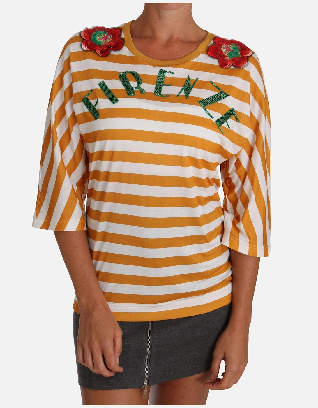 Firenze Top TSH2382 34 sleeve Women - Orange T-Shirts, 5 of 4