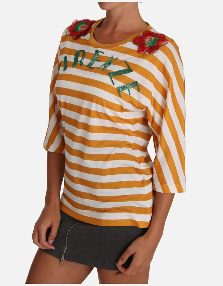 Firenze Top TSH2382 34 sleeve Women - Orange T-Shirts