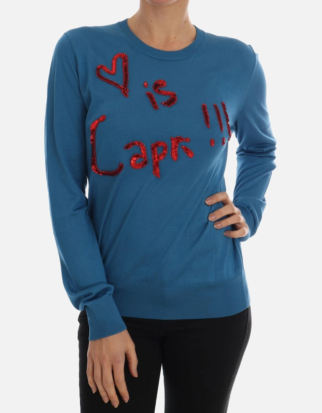 Dolce Gabbana Sequin embellished sweater TSH1749 Women - Blue, 7 of 6