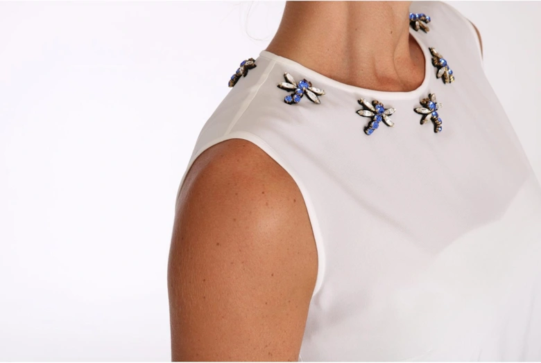 Dolce Gabbana Sleeveless Embellished Top Women - White T-Shirts