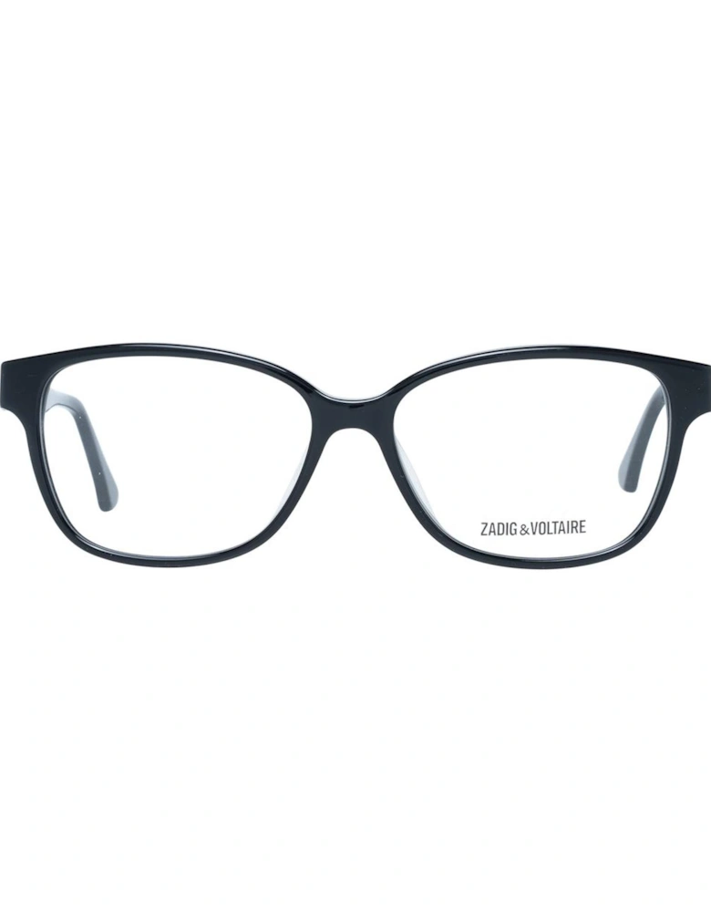 Black Plastic Rectangle Glasses with Demo Lenses Unisex Frames