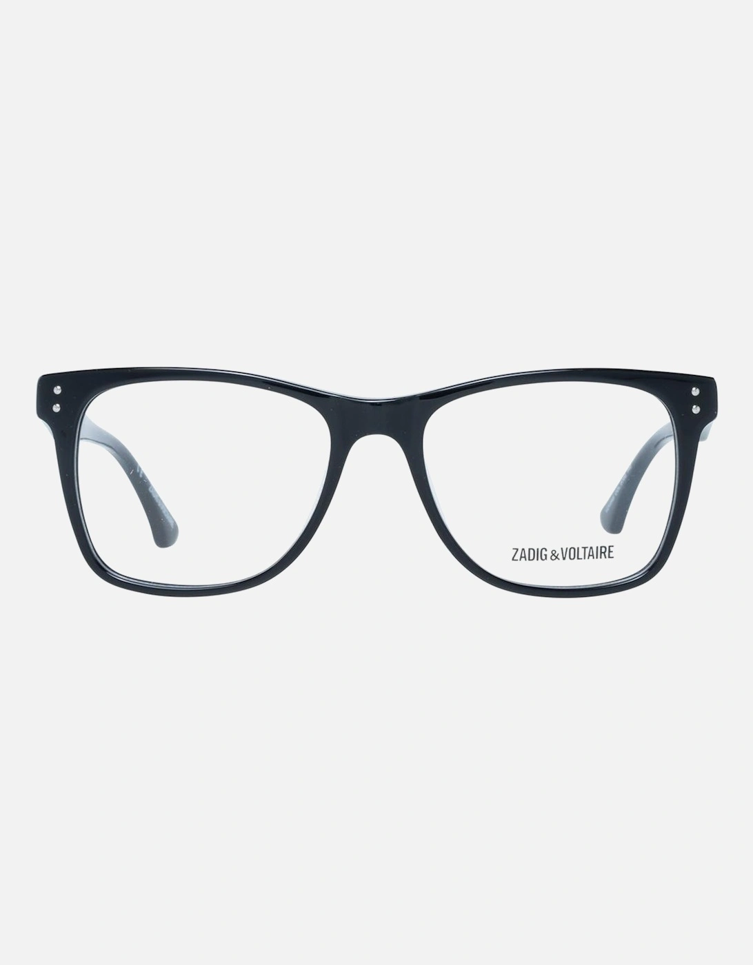 Black Rectangle Plastic Frame Demo Glasses - Full Rim Unisex