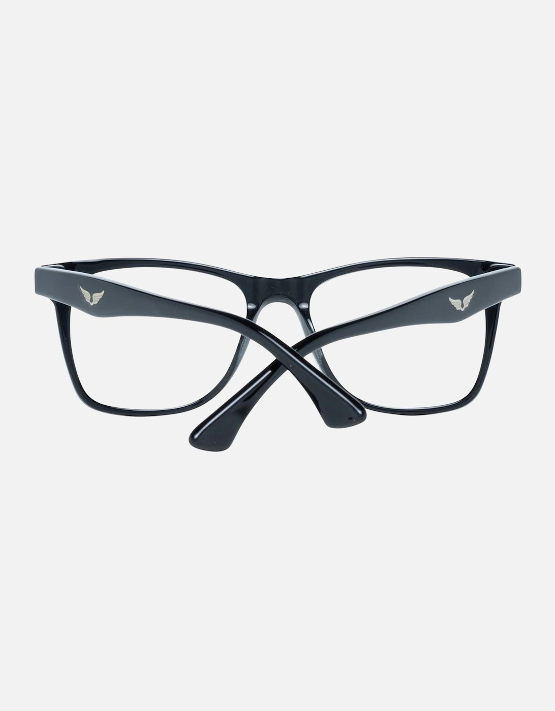 Black Rectangle Plastic Frame Demo Glasses - Full Rim Unisex