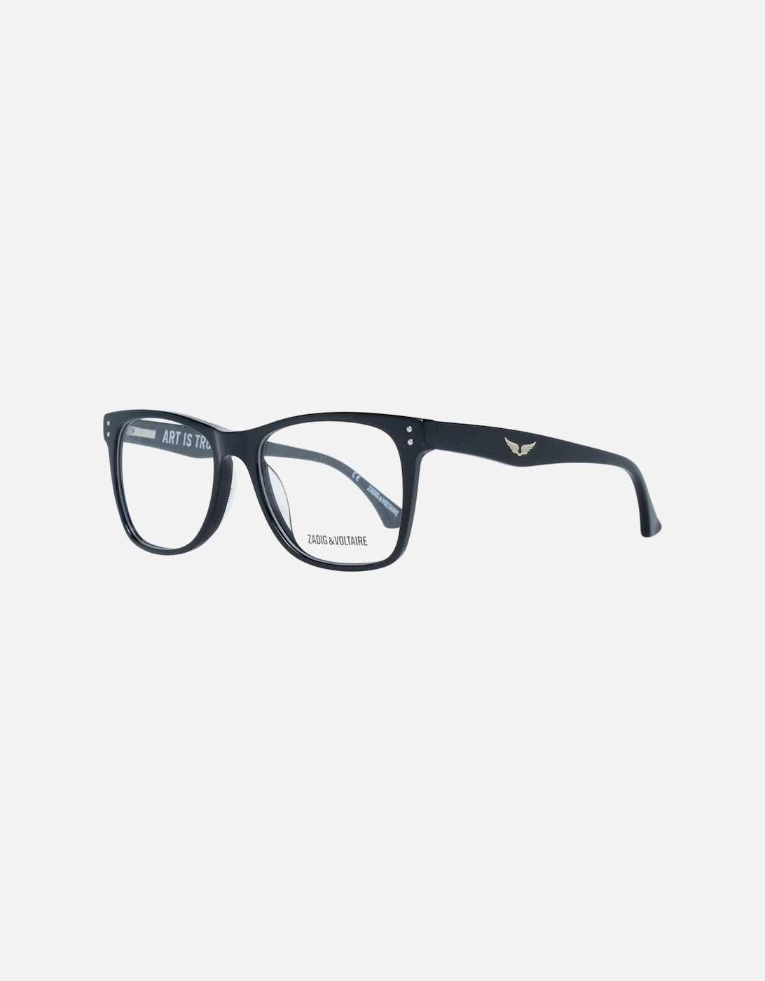Black Rectangle Plastic Frame Demo Glasses - Full Rim Unisex, 6 of 5