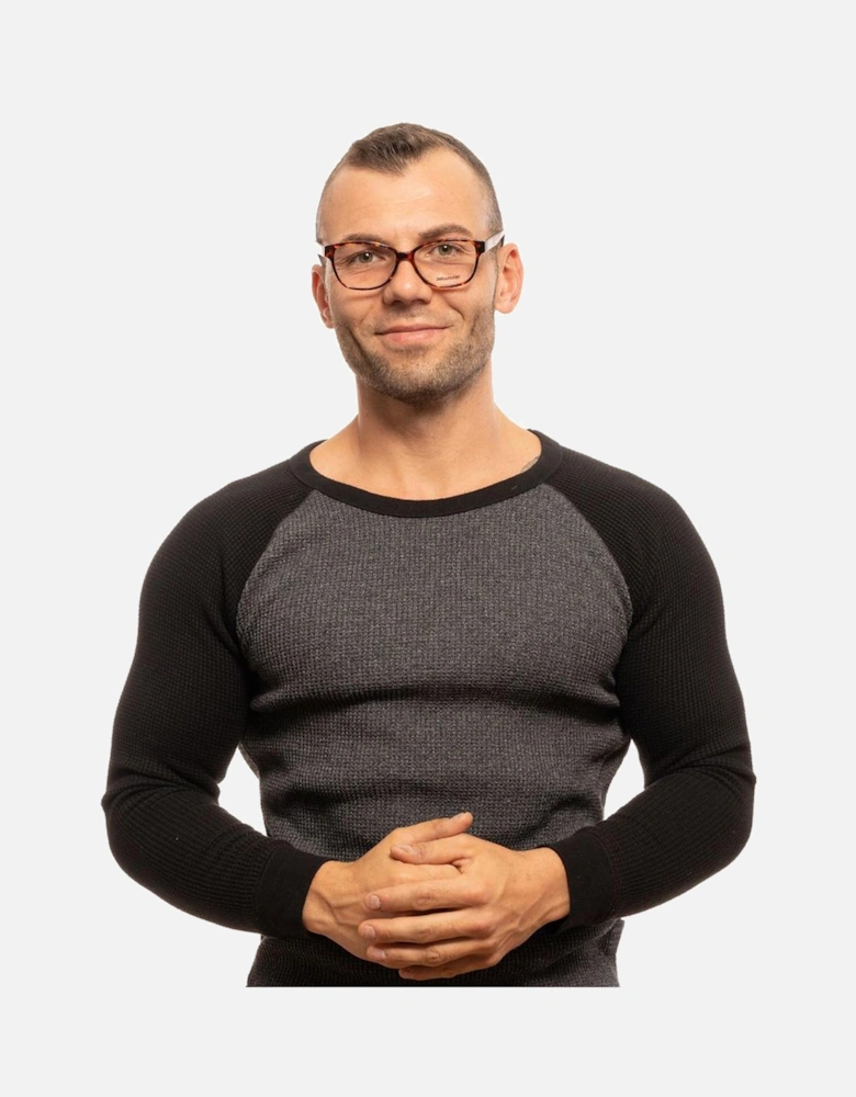 Brown Rectangle Demo Glasses with Branded Case - Unisex Frames