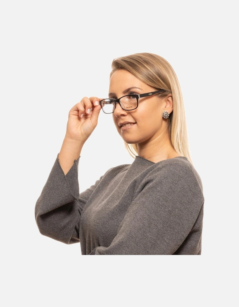 Black Plastic Rectangle Frame Demo Glasses Unisex