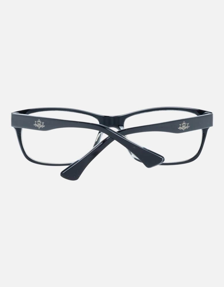 Black Plastic Rectangle Frame Demo Glasses Unisex