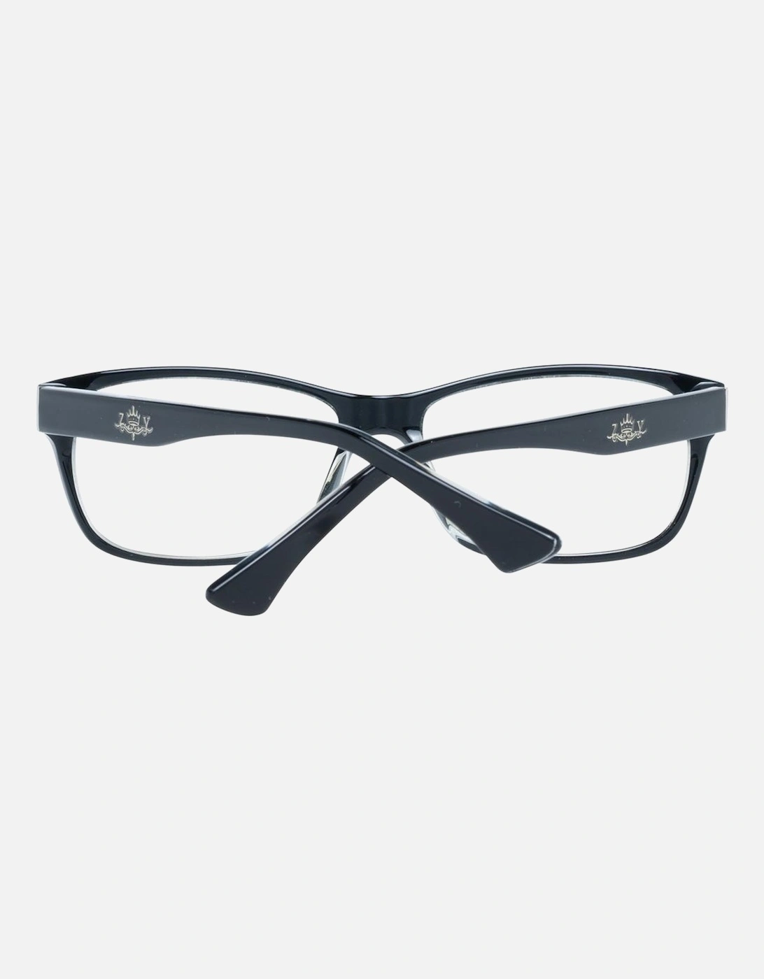 Black Plastic Rectangle Frame Demo Glasses Unisex