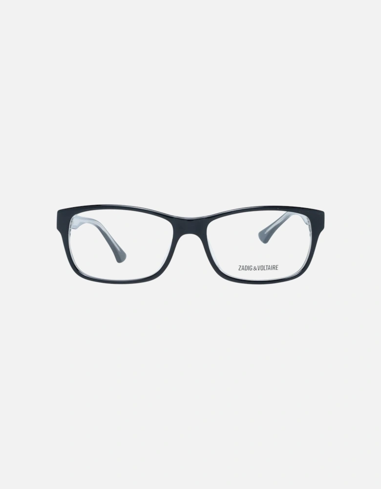 Black Plastic Rectangle Frame Demo Glasses Unisex