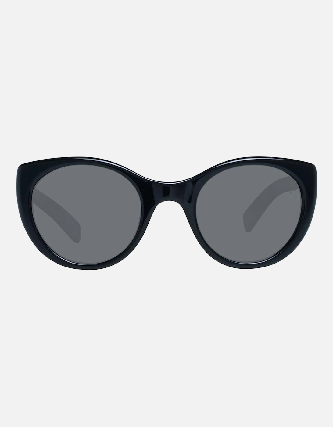 Polarized Round Full-Rim Sunglasses Unisex - Black