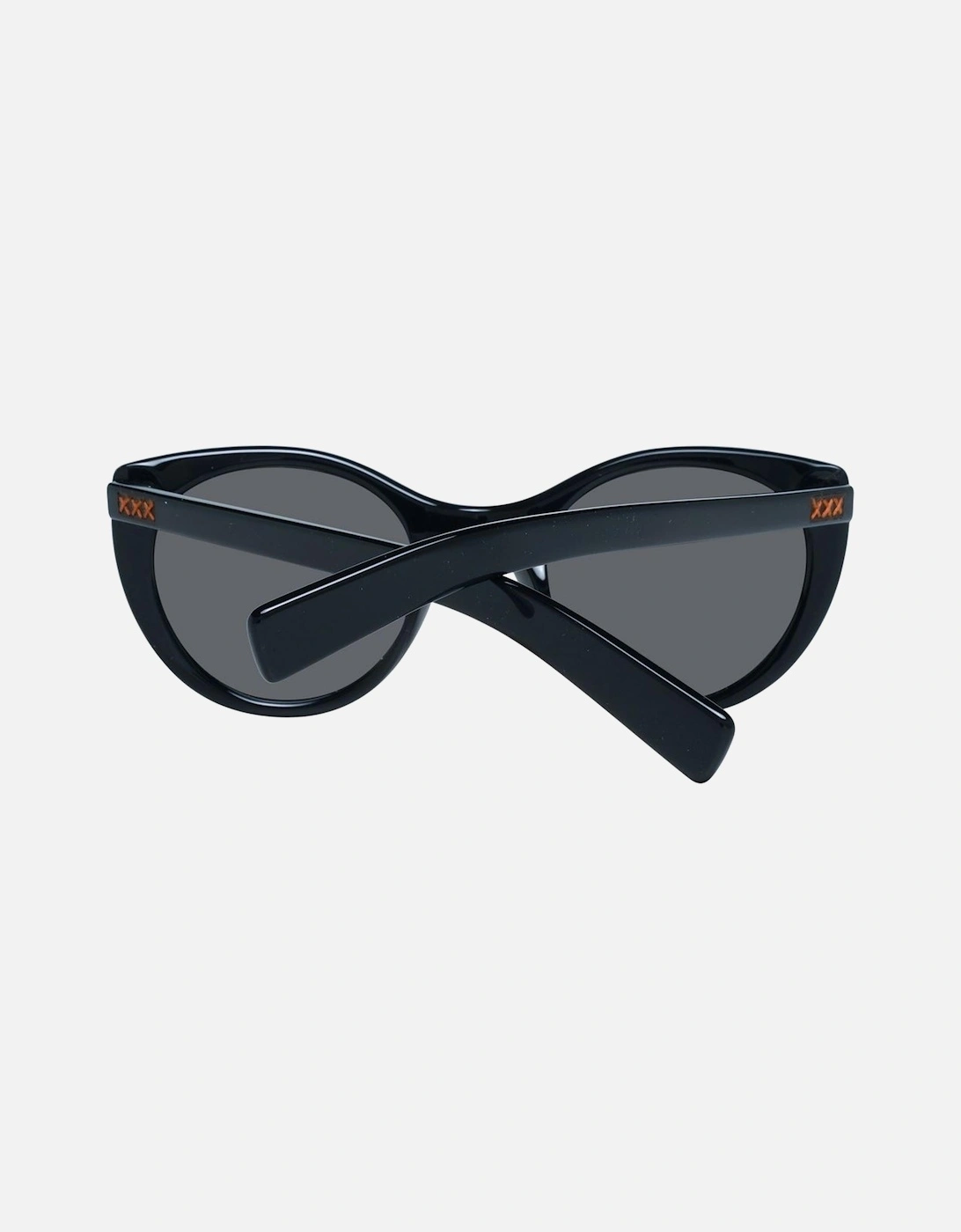 Polarized Round Full-Rim Sunglasses Unisex - Black
