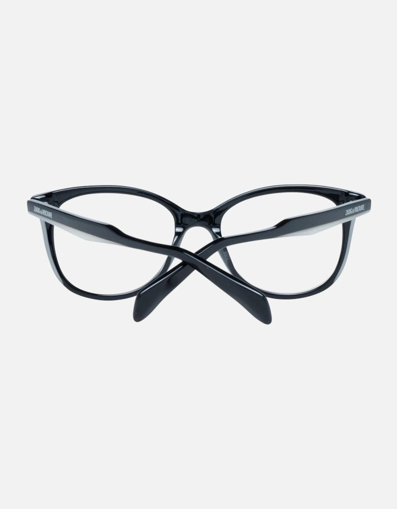 Black Plastic Cat Eye Glasses with Demo Lenses and Spring Hinge Women
