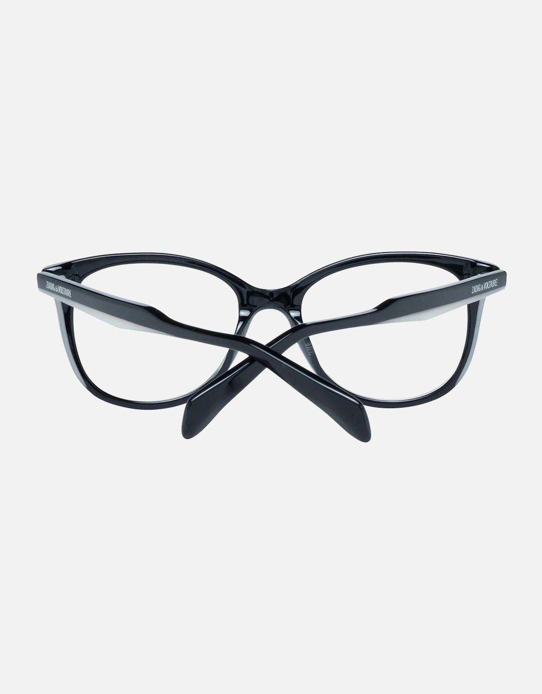 Black Plastic Cat Eye Glasses with Demo Lenses and Spring Hinge Women