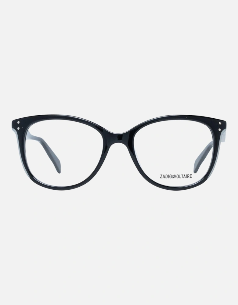 Black Plastic Cat Eye Glasses with Demo Lenses and Spring Hinge Women