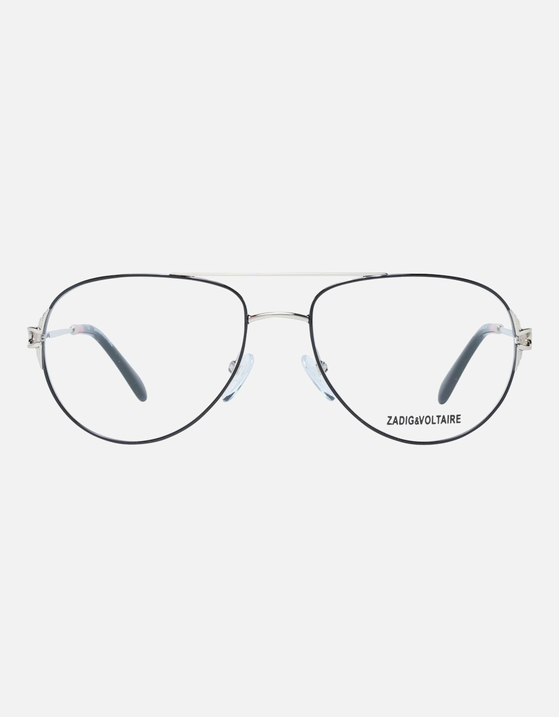 Gold Oval Metal Sunglasses with Transparent Plastic Lenses Women