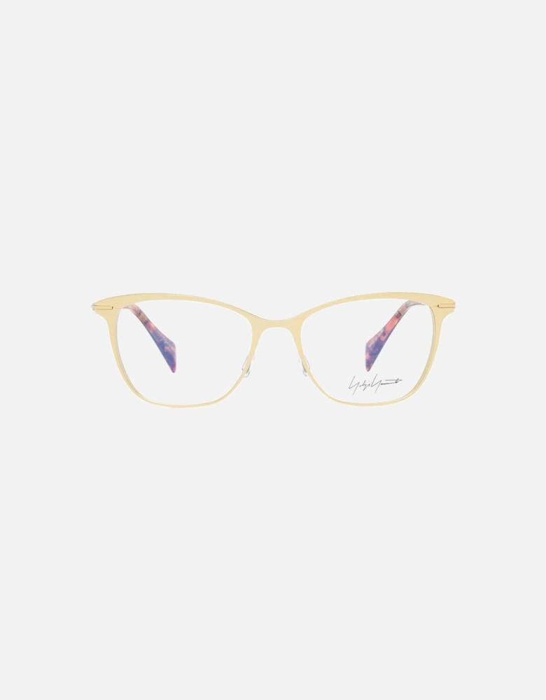 Gold Metal Butterfly Frame Glasses with Demo Lenses - 53-17-140 Women