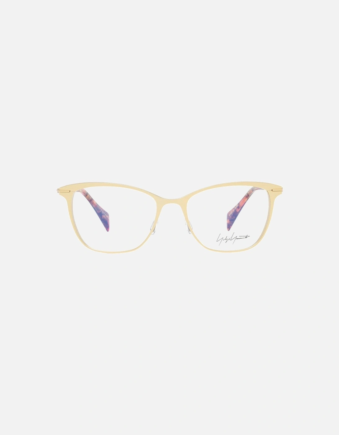 Gold Metal Butterfly Frame Glasses with Demo Lenses - 53-17-140 Women