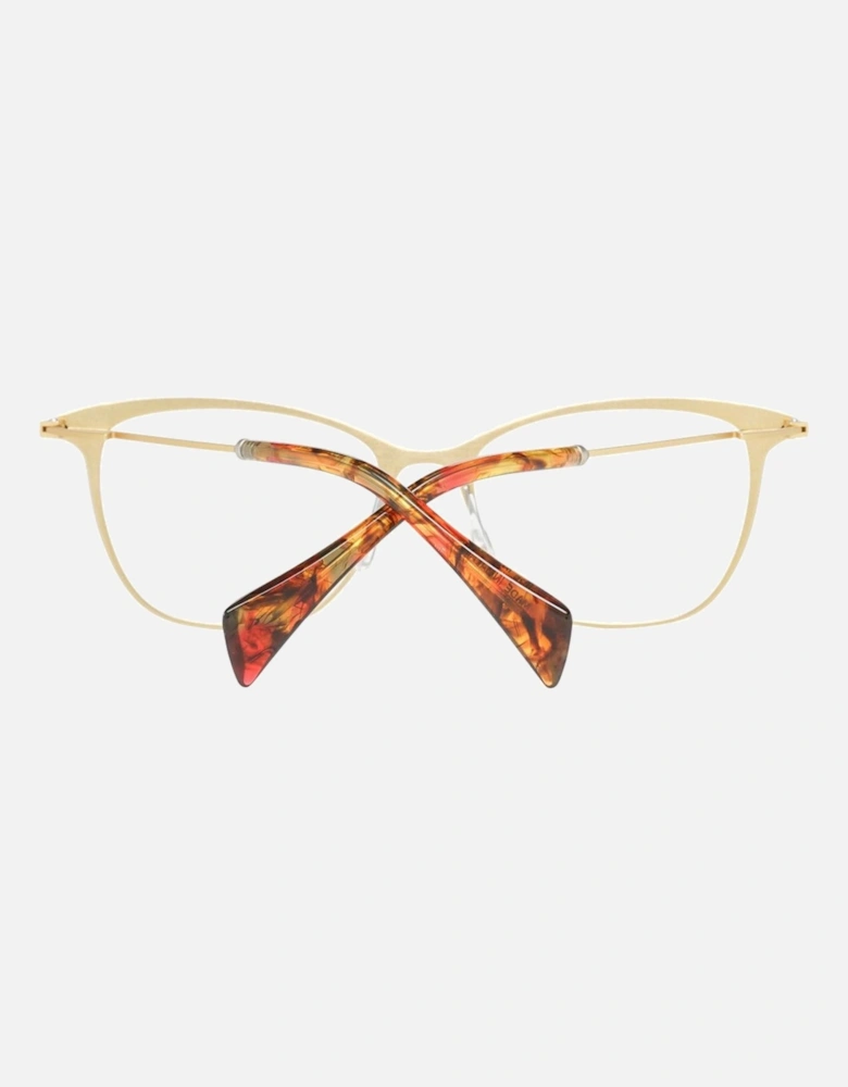 Gold Metal Butterfly Frame Glasses with Demo Lenses - 53-17-140 Women