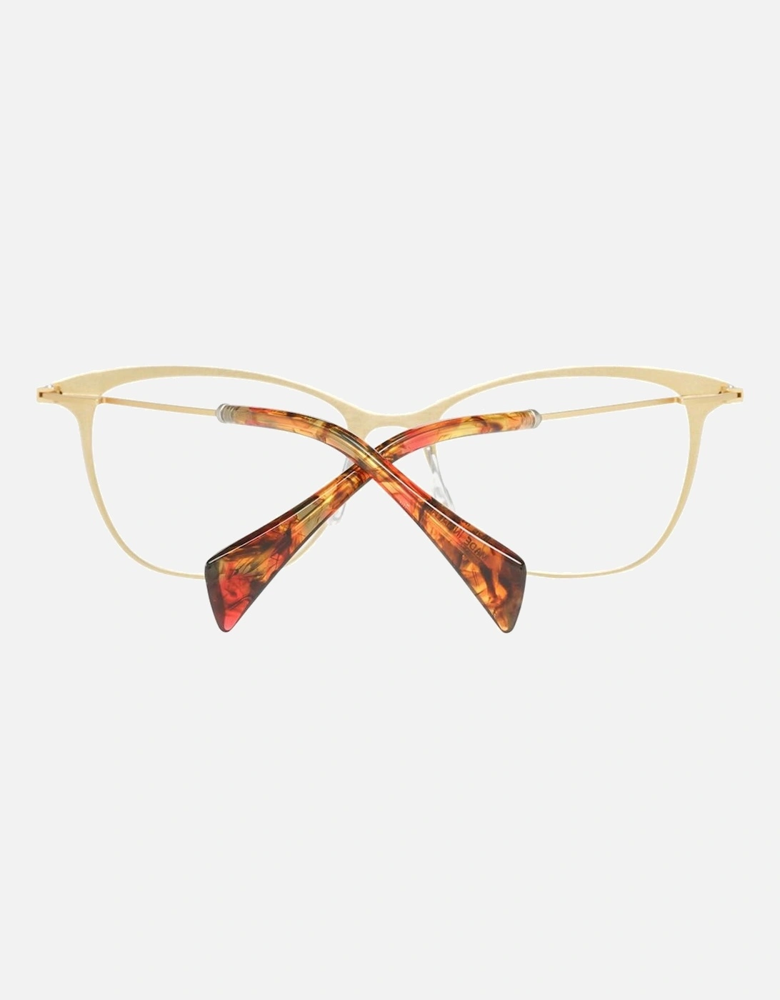 Gold Metal Butterfly Frame Glasses with Demo Lenses - 53-17-140 Women