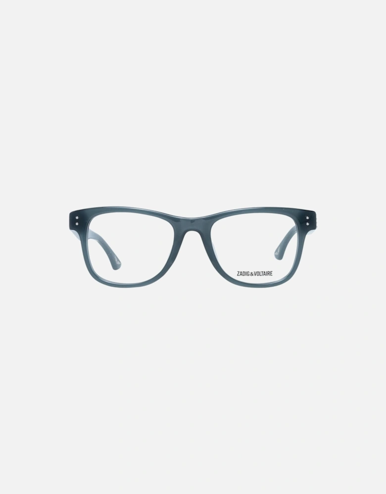 Green Oval Plastic Frame Sunglasses with Transparent Lenses Women