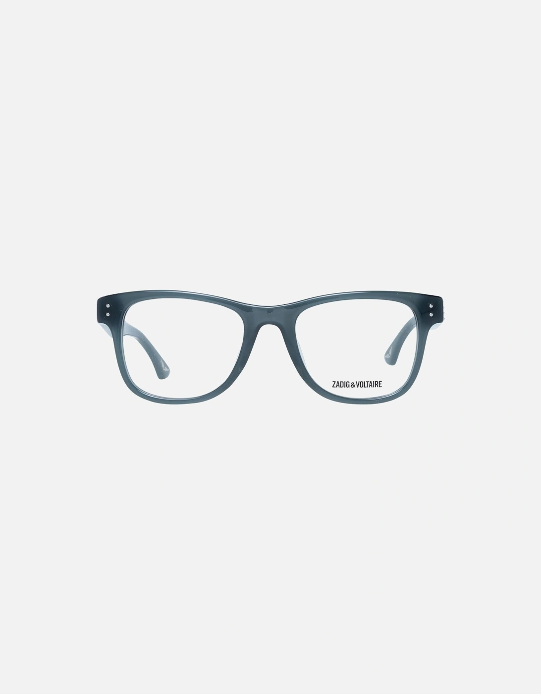 Green Oval Plastic Frame Sunglasses with Transparent Lenses Women