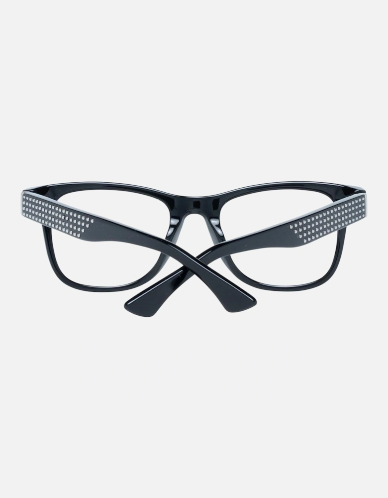Black Plastic Rectangle Glasses with Demo Lenses Women Frames