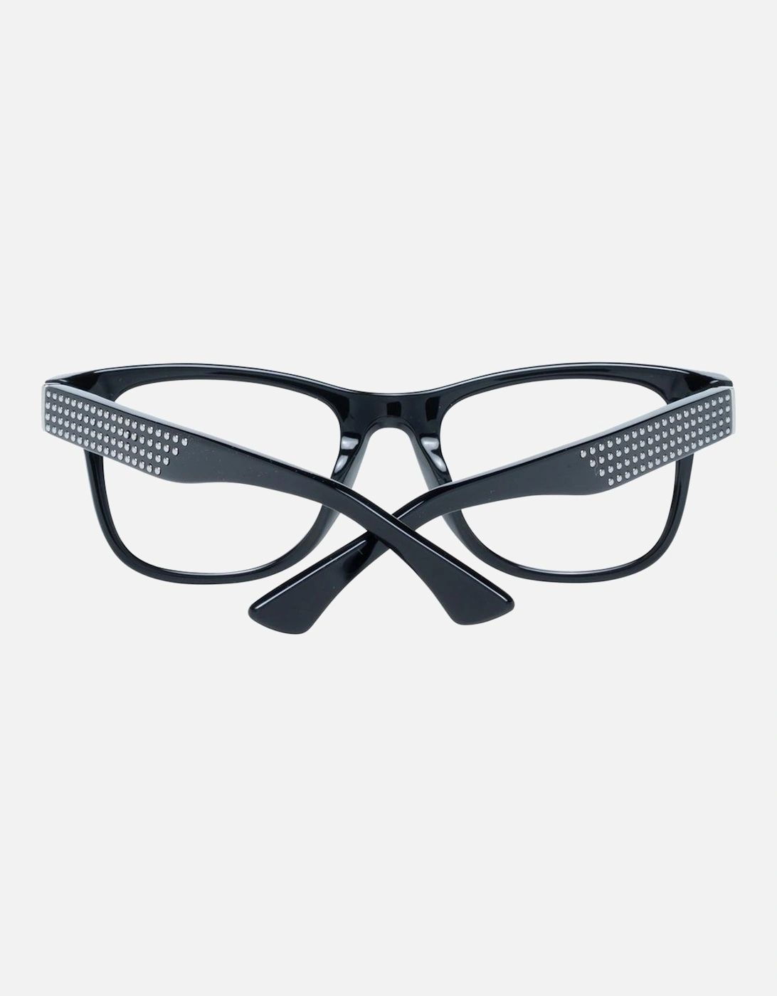 Black Plastic Rectangle Glasses with Demo Lenses Women Frames