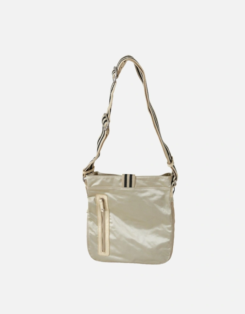 Crossbody Bag Beige Nylon Women Shoulder Bags