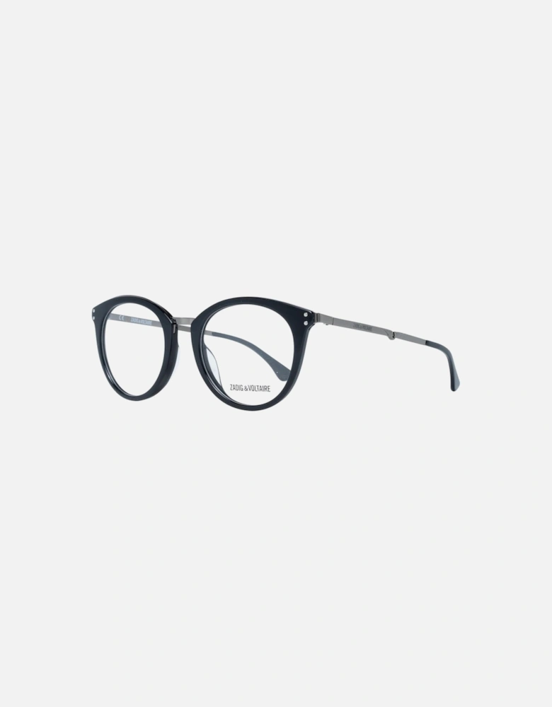 Black Round Metal and Plastic Eyeglasses with Demo Lenses Unisex