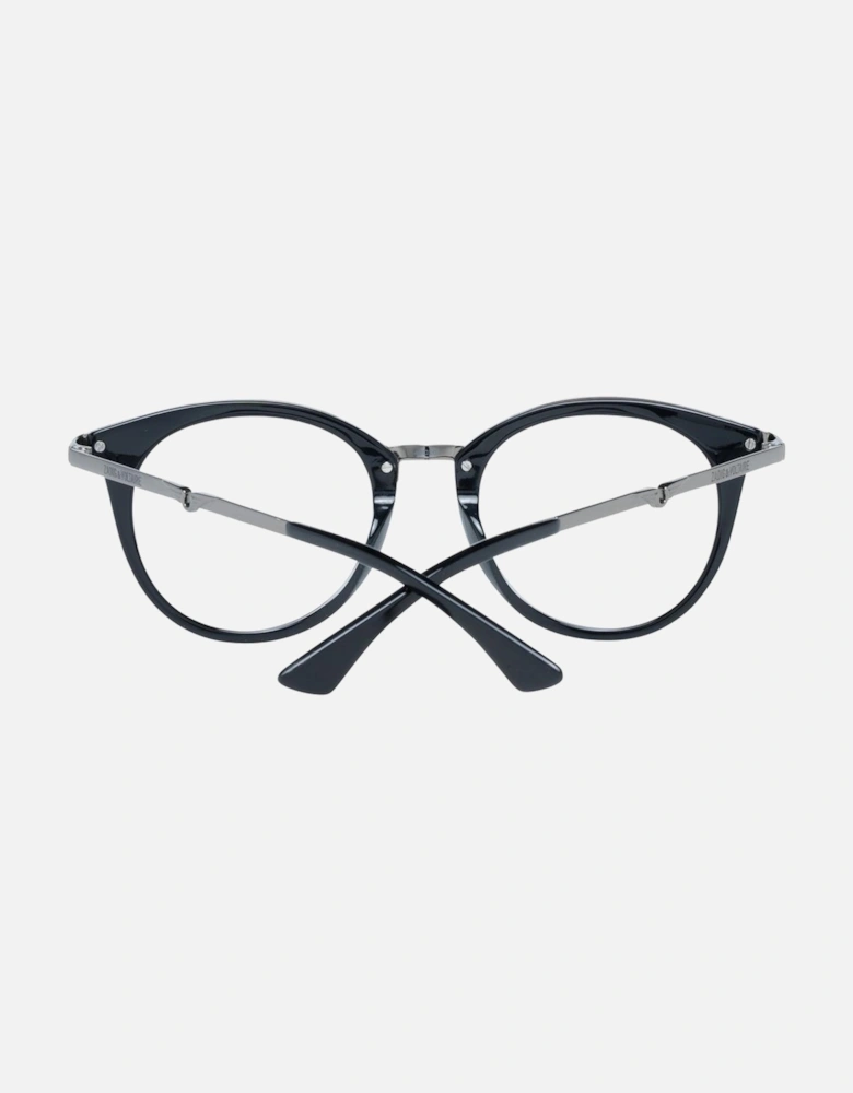 Black Round Metal and Plastic Eyeglasses with Demo Lenses Unisex