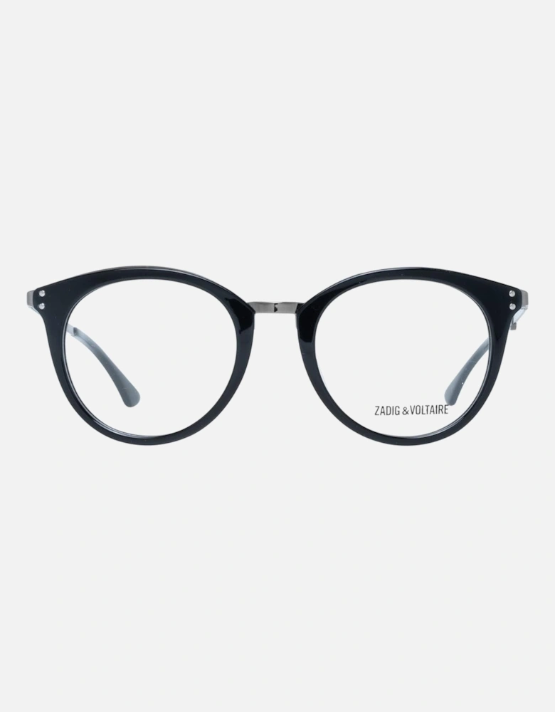 Black Round Metal and Plastic Eyeglasses with Demo Lenses Unisex