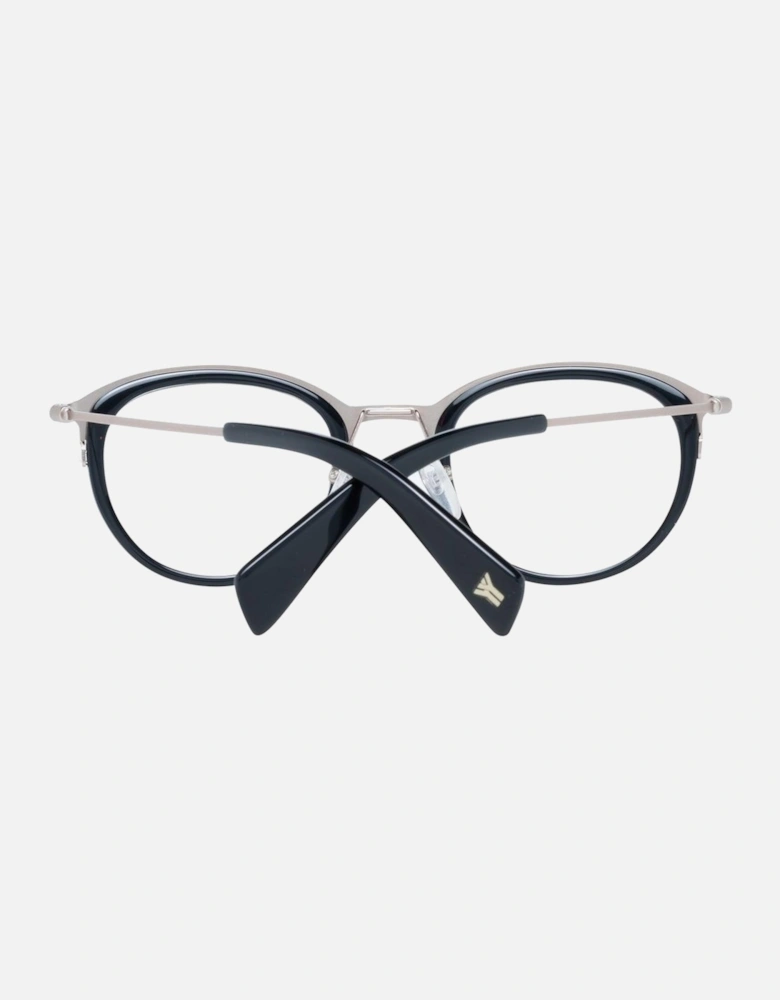 Black Round Metal & Plastic Glasses with Demo Lenses - 48-22-145