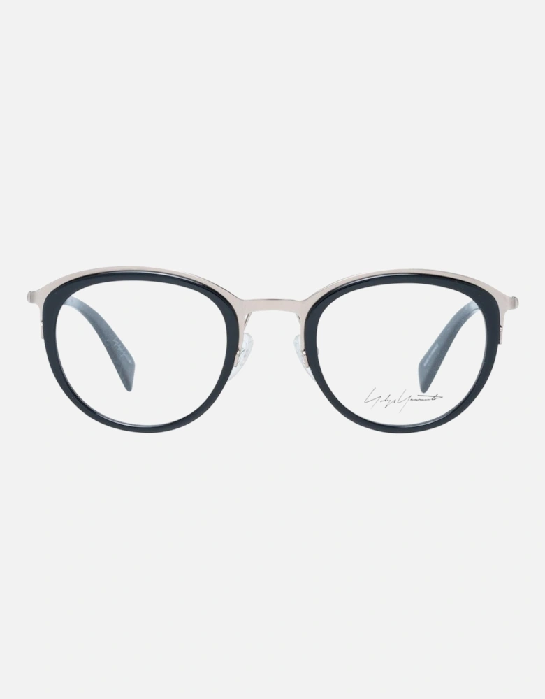Black Round Metal & Plastic Glasses with Demo Lenses - 48-22-145