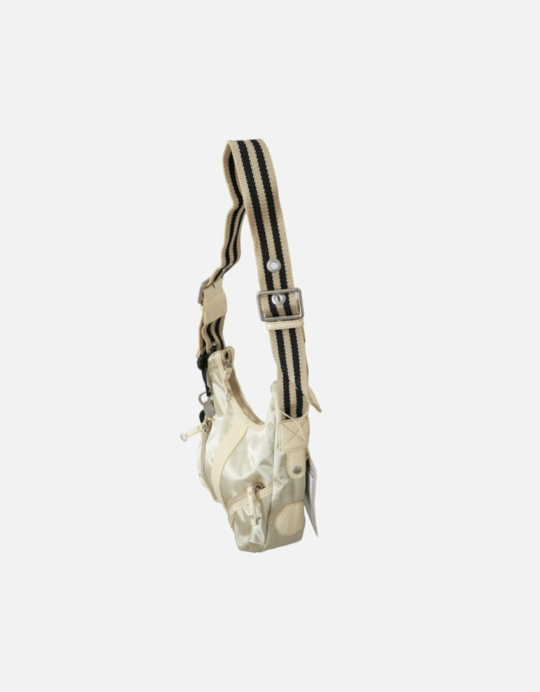 Beige Nylon Shoulder Bag Women - White