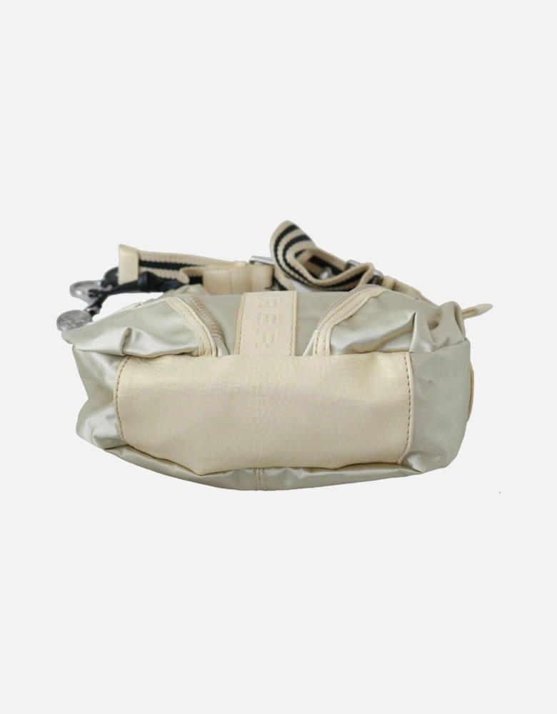 Beige Nylon Shoulder Bag Women - White